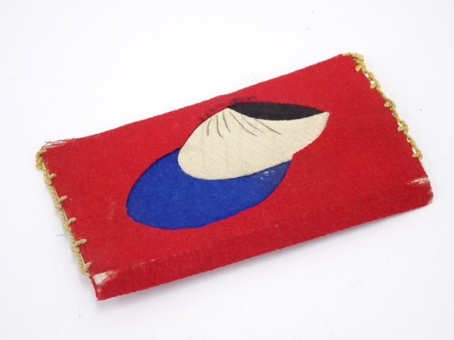 明治期　ちりめん細工　貝合わせ図懐紙入